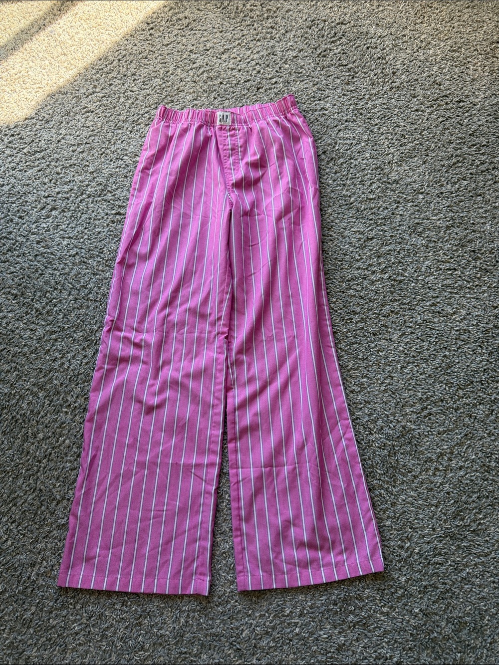 GAP Pink with White Stripe Wide-Leg Kids Pants
